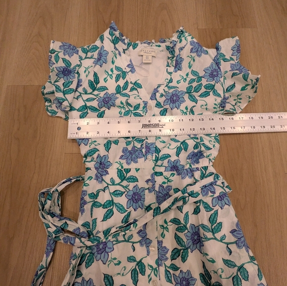 Calypso St Barth Floral Button Up Mini Dress Size 12 - Picture 5 of 8